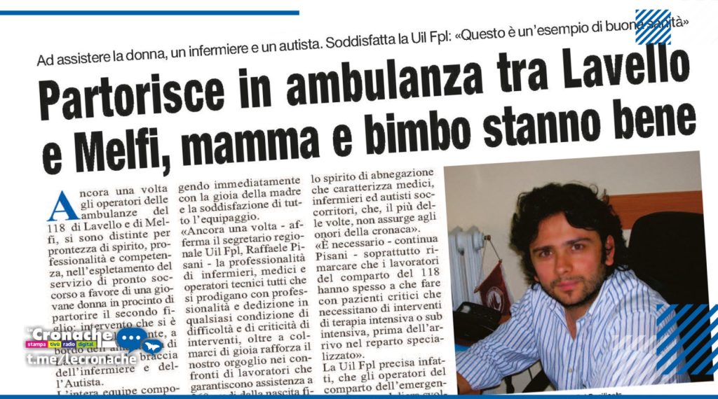 Partorisce in ambulanza tra Lavello e Melfi, mamma e bimbo stanno bene