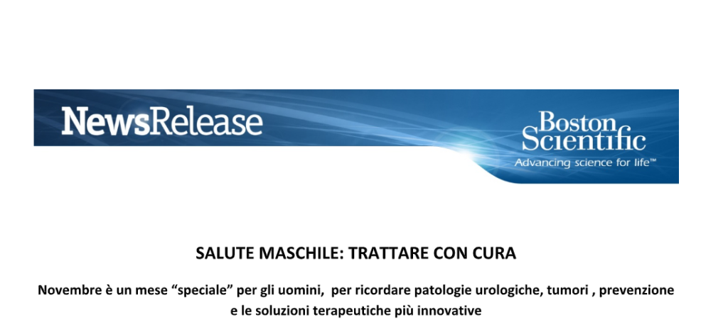 Novembre: un mese “speciale” per gli uomini, per ricordare patologie urologiche, tumori , prevenzione e le soluzioni terapeutiche più innovative