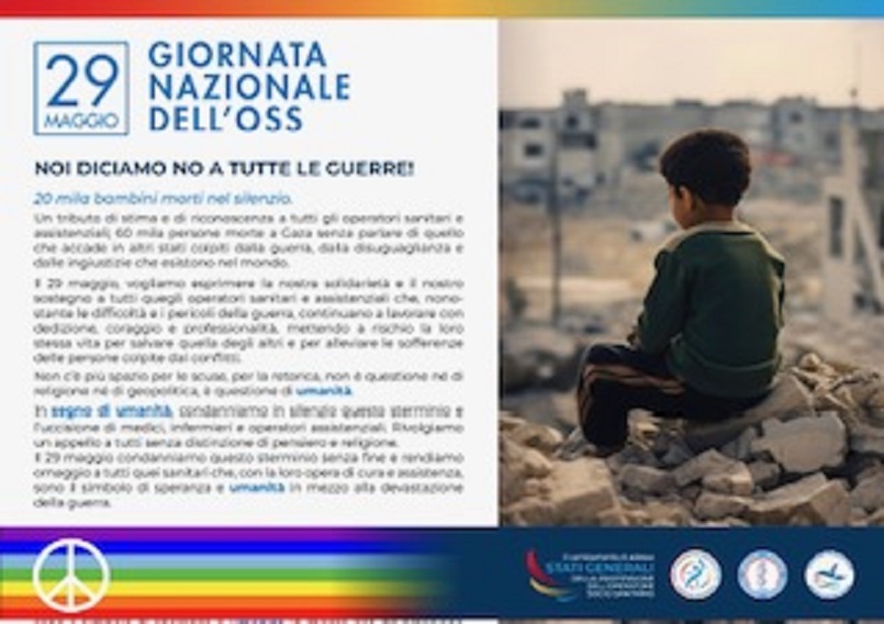 Giornata nazionale dell’oss: noi diciamo no a tutte le guerre