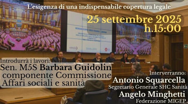 "Tutela giuridica e copertura assicurativa obbligatoria per oss e assistenti infermieri": presentazione del Ddl in Senato