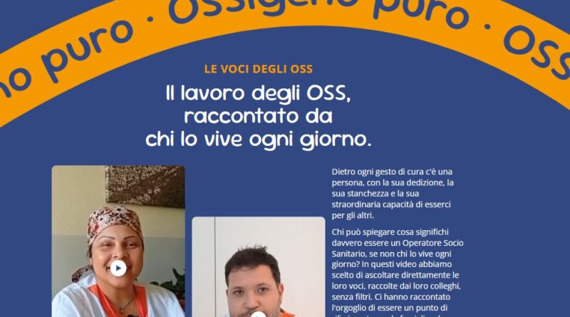 «OSSigeno Puro», un nuovo progetto per raccontare la professione degli Operatori Socio Sanitari