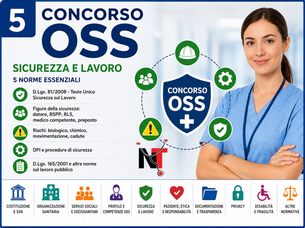 Concorso oss 2026: sicurezza sul lavoro. Le 5 norme da studiare