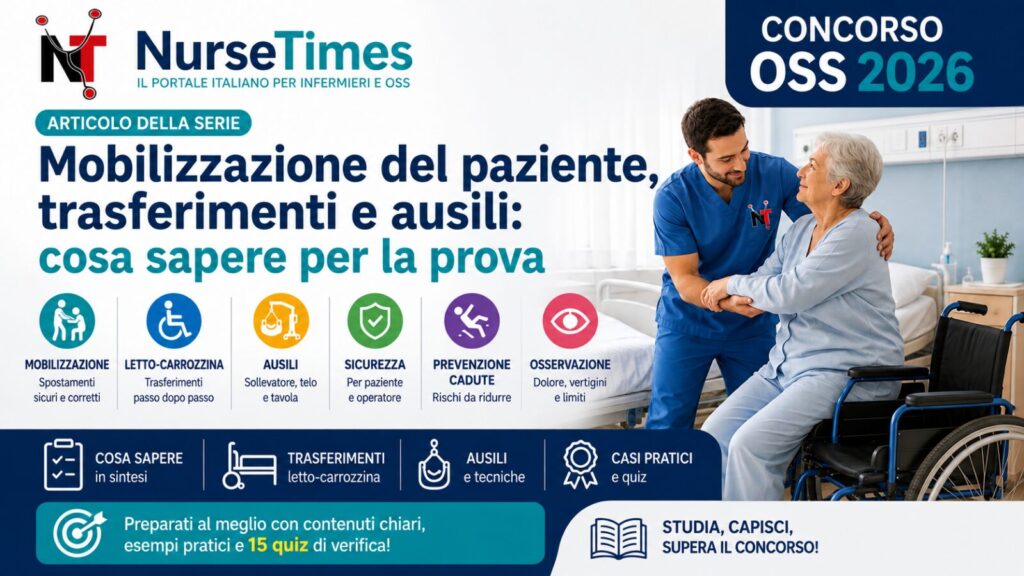 Concorso oss 2026: mobilizzazione del paziente, trasferimenti e ausili