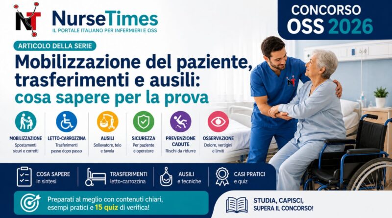 Concorso oss 2026: mobilizzazione del paziente, trasferimenti e ausili