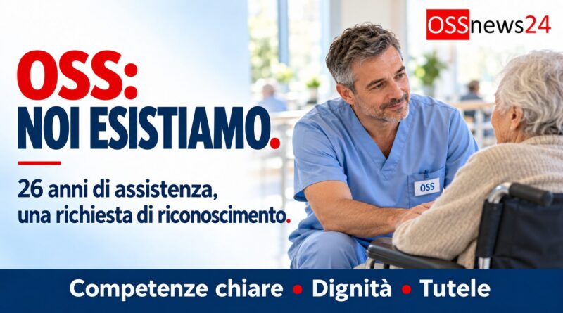 OSS, dopo 26 anni di servizio l’appello a Schillaci: «Noi esistiamo», più tutele