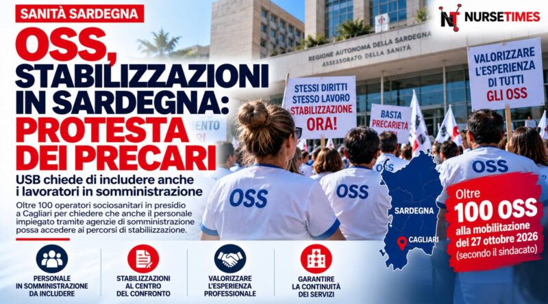Stabilizzazioni oss in Sardegna: protesta contro le esclusioni